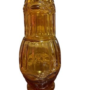 Elle Decor Bedside Water Carafe with Tumbler 33-Ounce - Amber